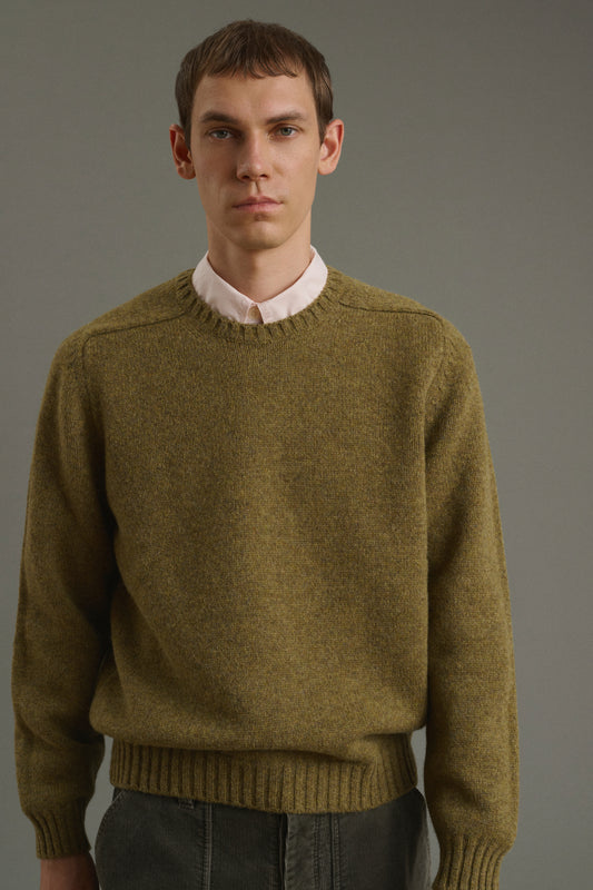 Pull Isamu - Kaki Chiné - Laine - Homme