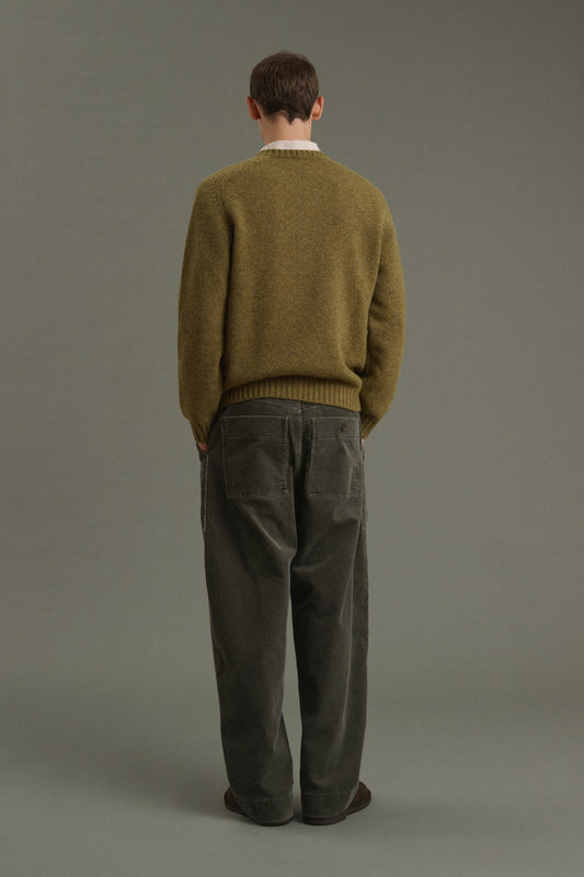 Pull Isamu - Kaki Chiné - Laine - Homme