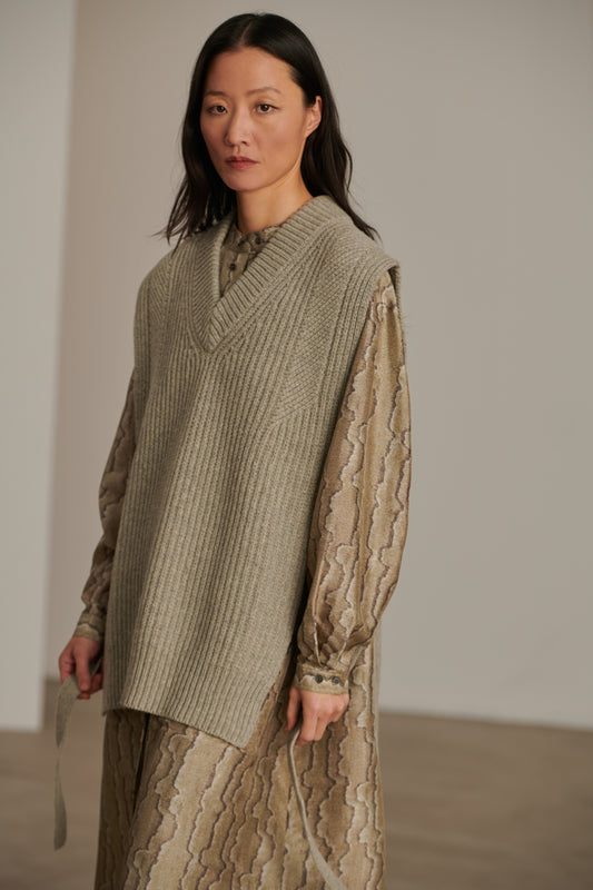 Maglione Costa - Grigio Melange - Lana - Donna