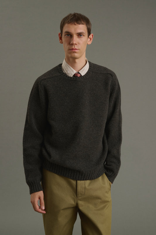 Pull Isamu - Marron Foncé - Laine - Homme