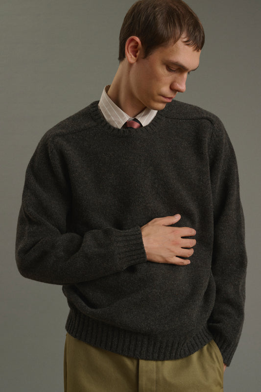 Pull Isamu - Marron Foncé - Laine - Homme