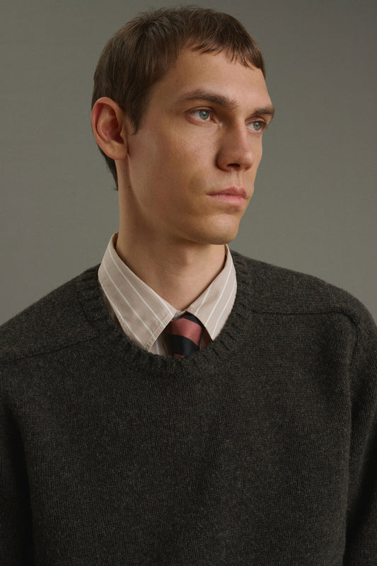 Pull Isamu - Marron Foncé - Laine - Homme