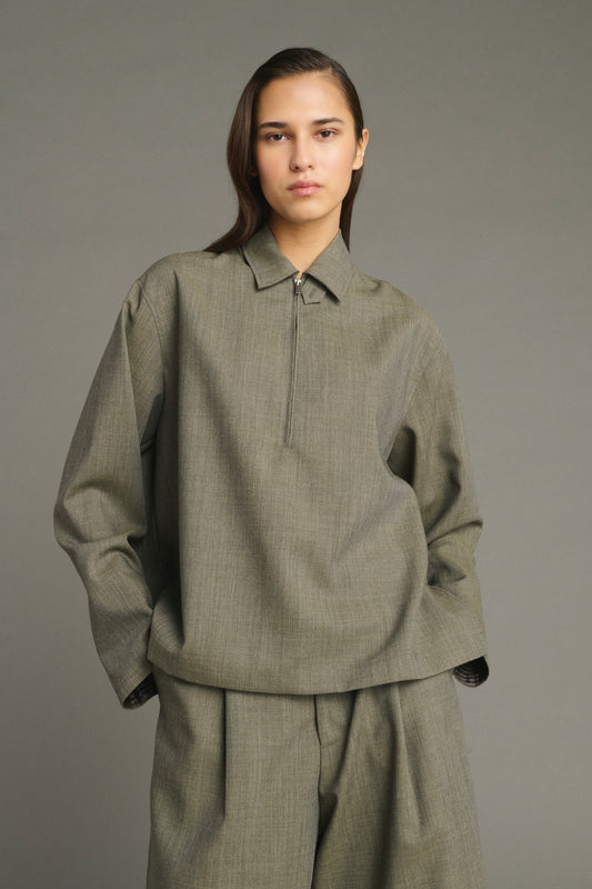 Blusa Jessie - Verde Grigiastro - Lana - Donna