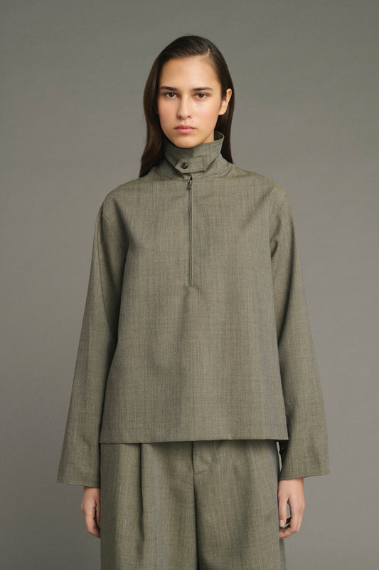 Blusa Jessie - Verde Grigiastro - Lana - Donna