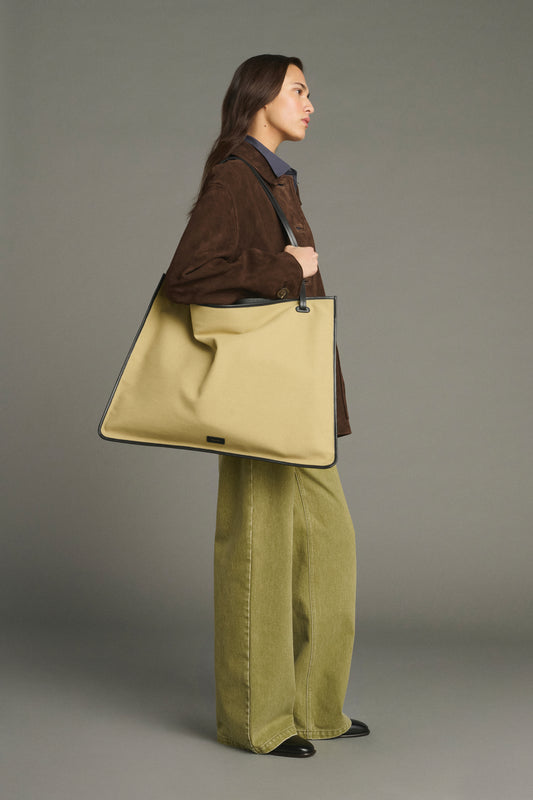 Cabas Darla - Beige/Nero - Cotone - Donna