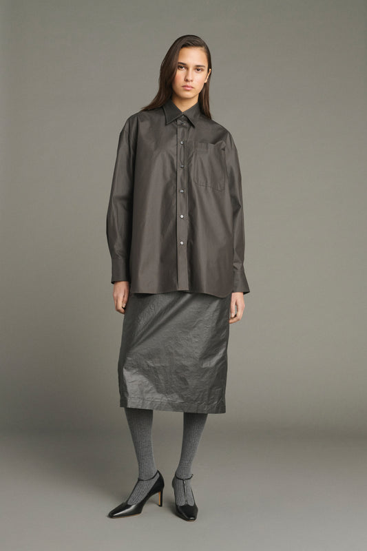 Camicia Carlotta - Marrone Scuro - Cotone - Donna