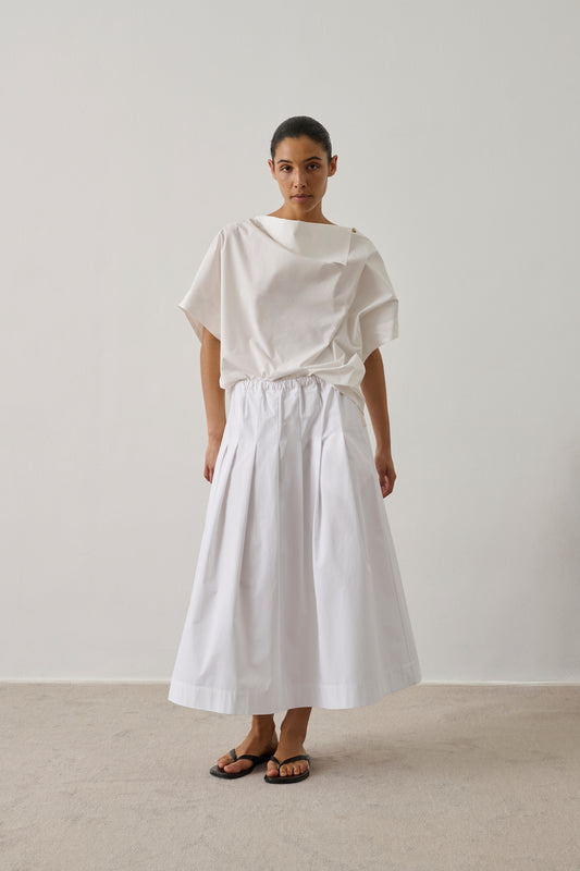 Gonna Amalia - Bianco Sporco - Cotone - Donna