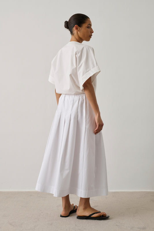 Gonna Amalia - Bianco Sporco - Cotone - Donna