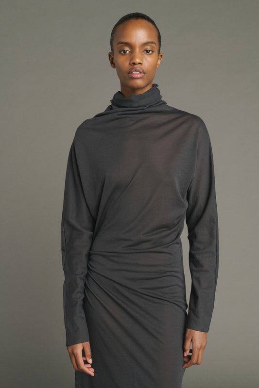 Robe Lola - Gris Anthracite - Coton - Femme
