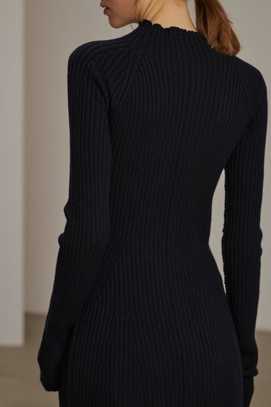 Beatrice dress - Navy - Wool - Women