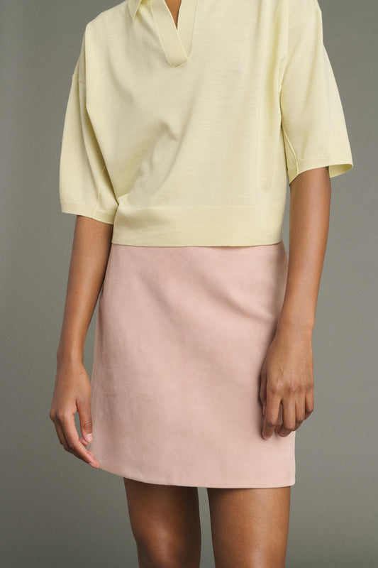 Jupe Inno - Vieux Rose - Cuir - Femme
