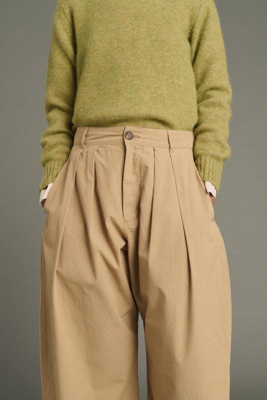 Pantalon Lambert - Beige - Coton - Femme