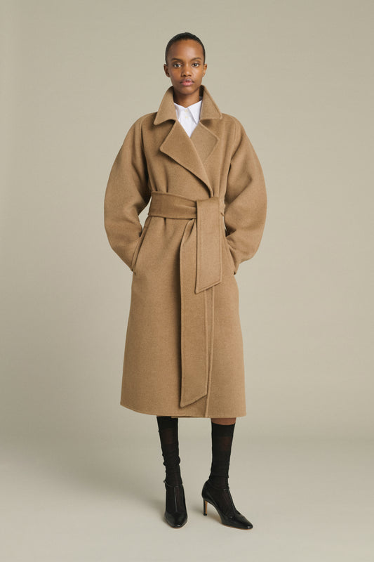 Manteau Harvard - Camel Chiné - Laine - Femme