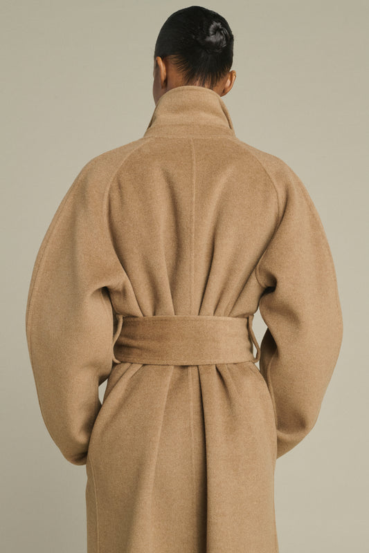 Manteau Harvard - Camel Chiné - Laine - Femme