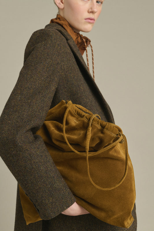 Sac Sia - Caramel Croûte de Cuir Froncé - Soeur