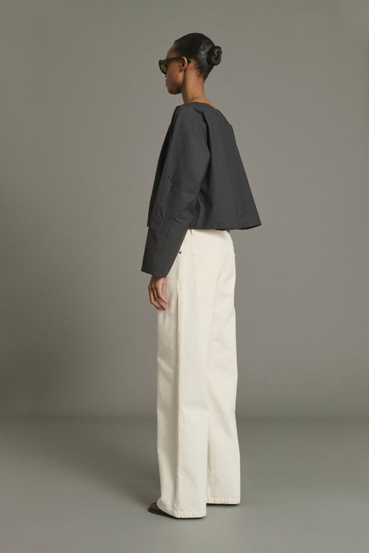 Hansel Blouse - Anthracite Grey - Cotton - Women