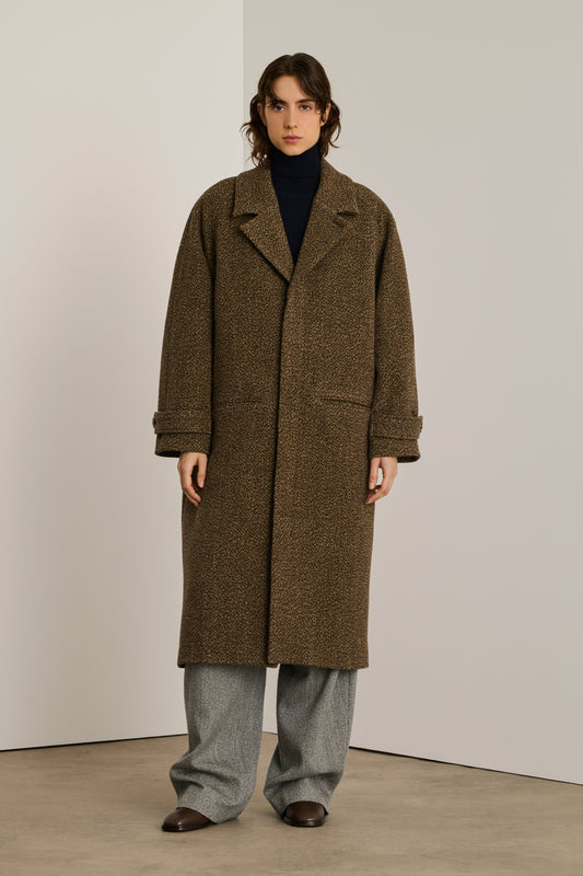 Manteau Brighton - Marron/Noir - Laine - Femme