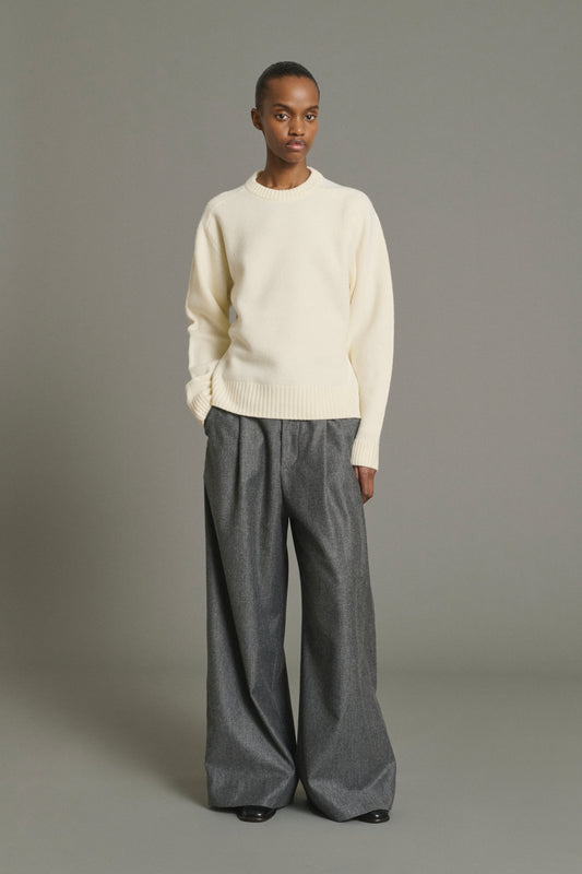 Maglione Jeremie - Écru - Lana Merino - Donna