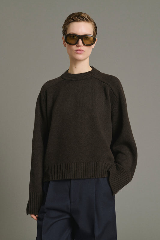 Pull Will - Chocolat - Laine Mérinos - Femme