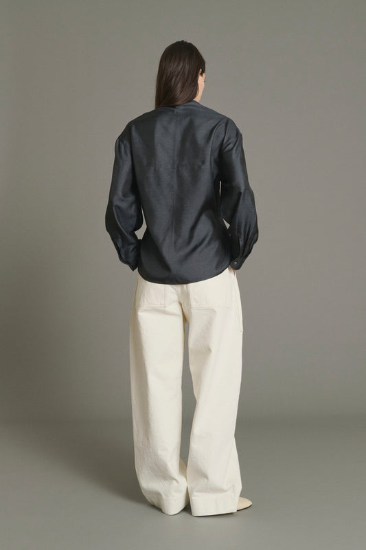 Blusa Jenny - Grigio Antracite - Seta - Donna