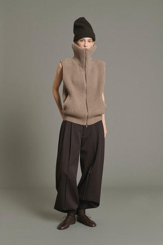 Jacket Kristen - Beige Chiné - Merino Wool - Women