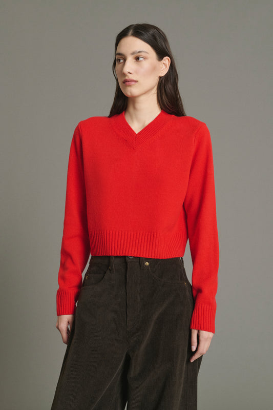 Maglione Jonas - Rosso - Lana Merino - Donna