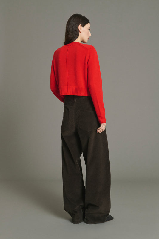 Maglione Jonas - Rosso - Lana Merino - Donna