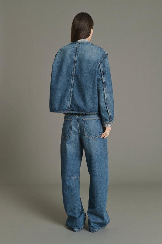 Giacca Agatha - Blu Denim cotone donna - Soeur