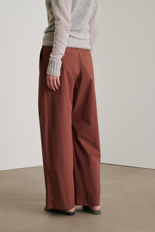 Pantalon Devy - Acajou - Coton - Femme