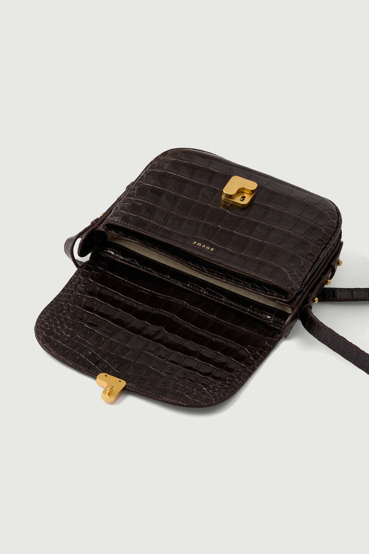 Borsa Bellissima Mini - Marrone Scuro - Pelle - Donna