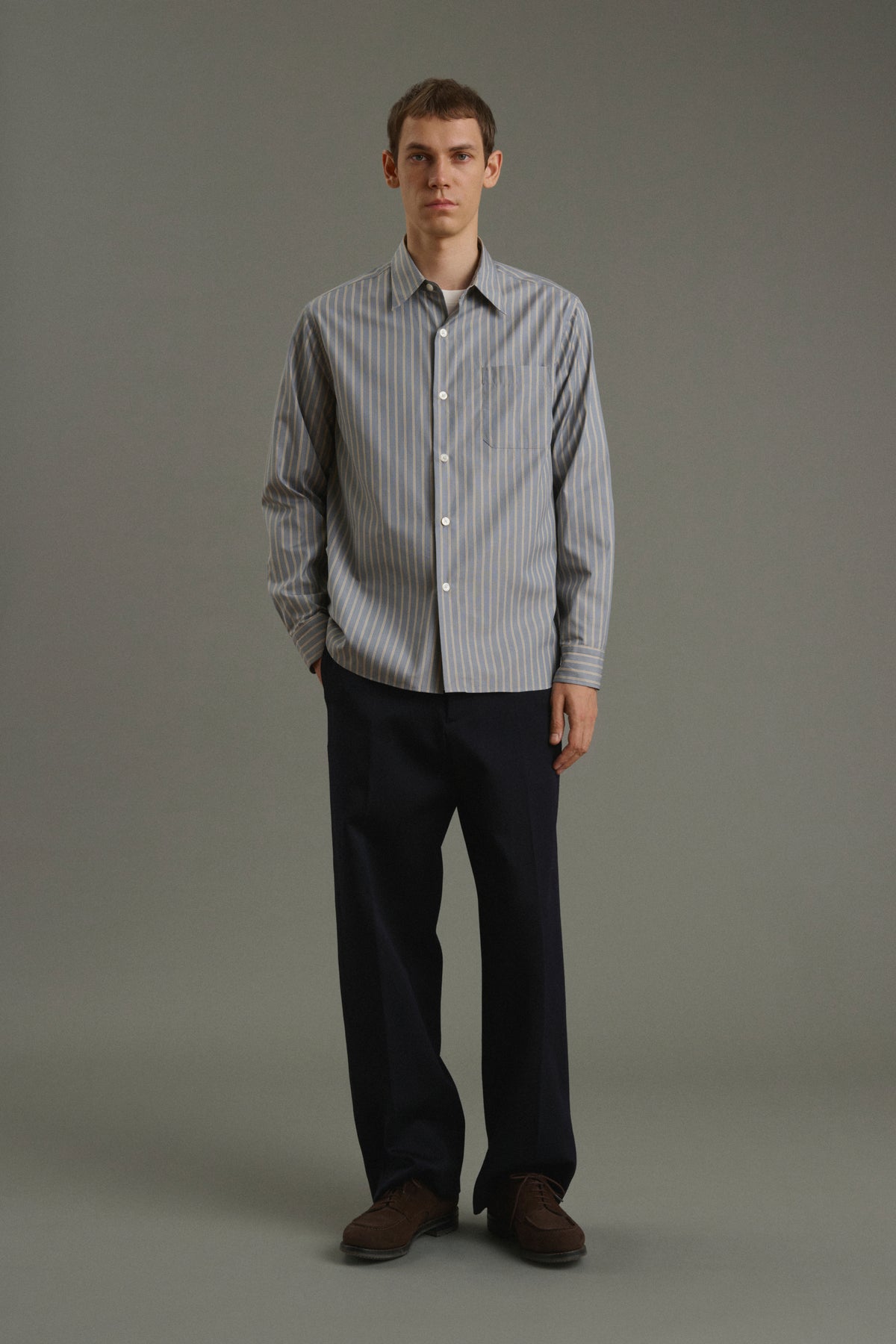 Camicia Glenn - Antracite/Bronzo - Cotone - Uomo vue 3