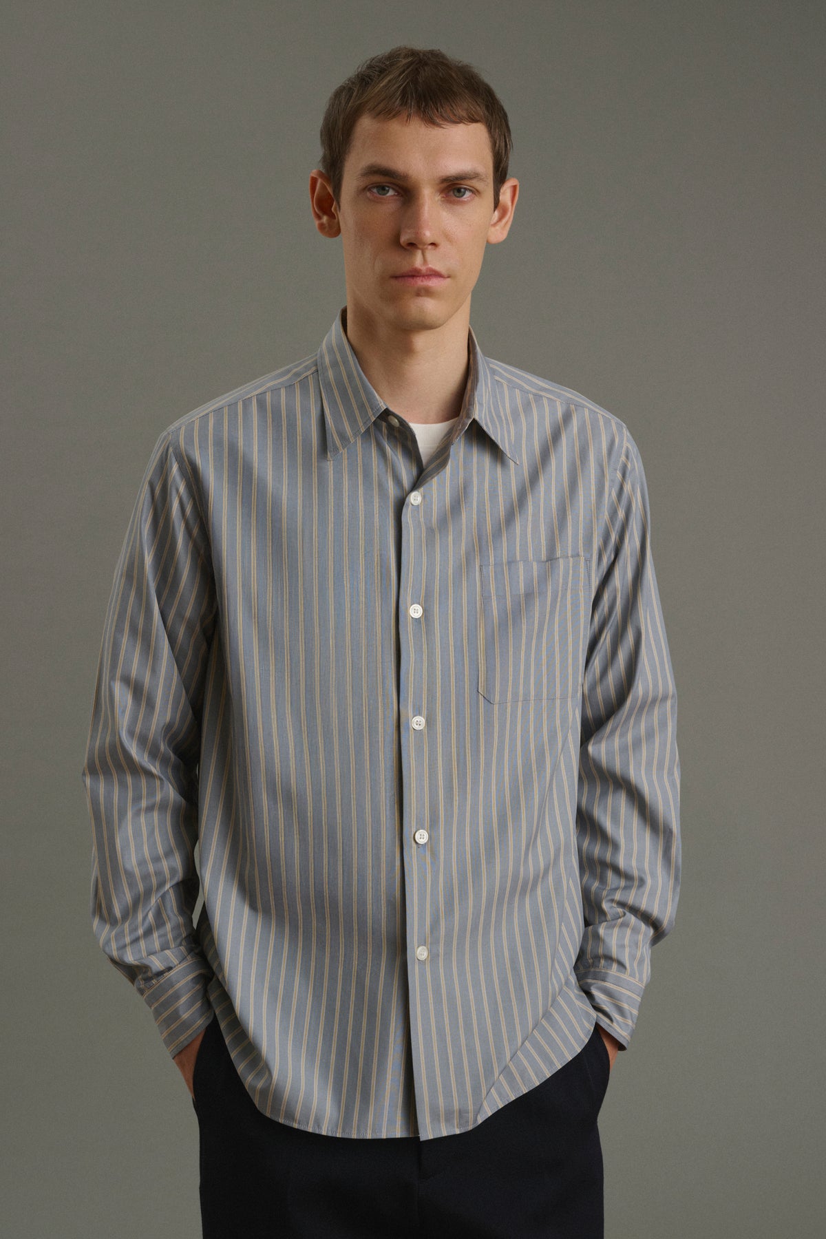 Camicia Glenn - Antracite/Bronzo - Cotone - Uomo vue 4