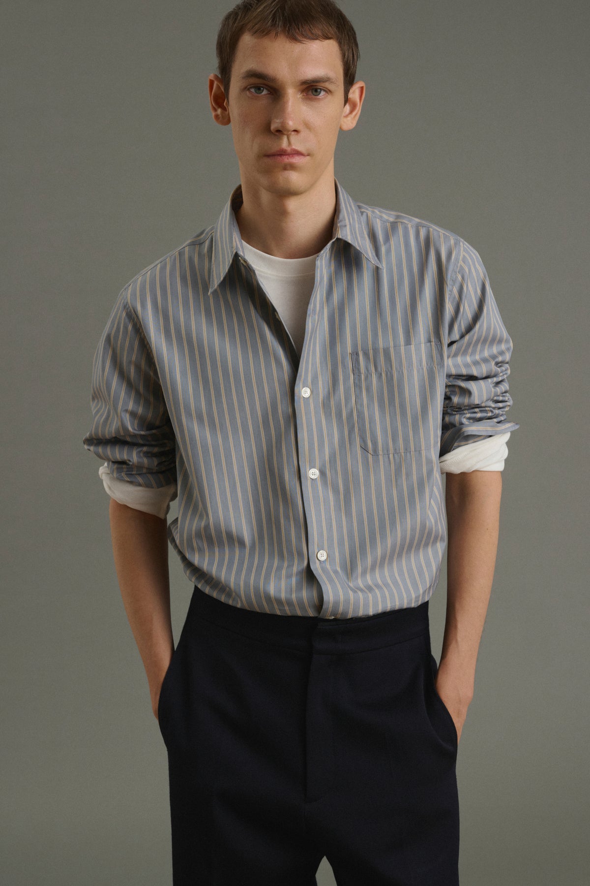 Camicia Glenn - Antracite/Bronzo - Cotone - Uomo