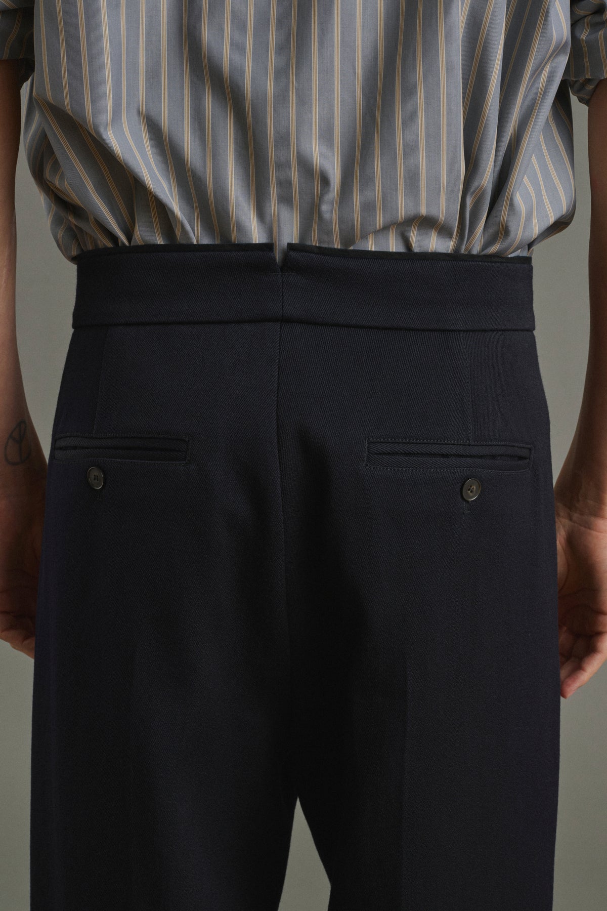 Pantaloni Antonin - Blu navy scuro - Lana - Uomo vue 6