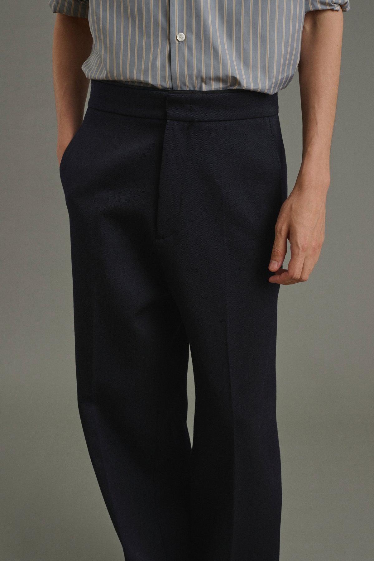 Pantaloni Antonin - Blu navy scuro - Lana - Uomo
