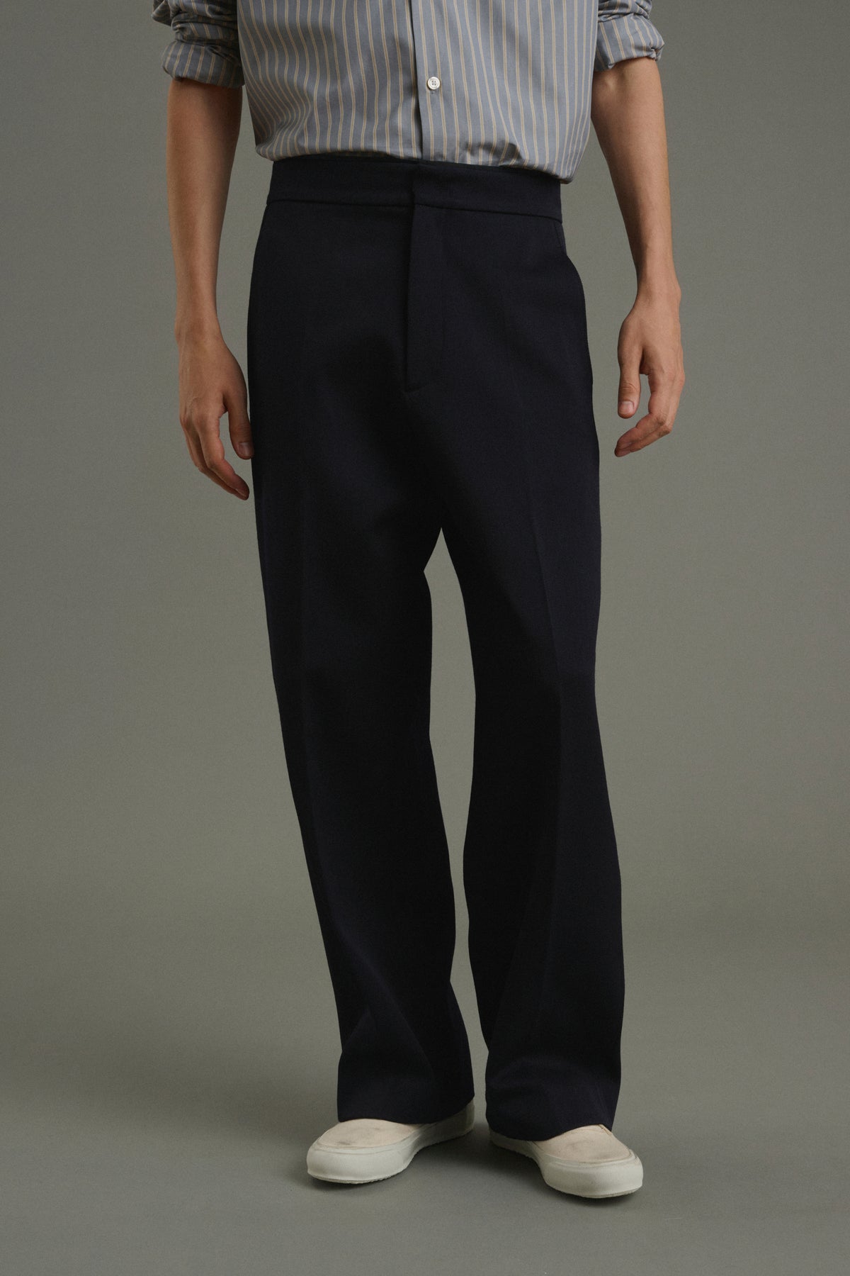 Pantaloni Antonin - Blu navy scuro - Lana - Uomo