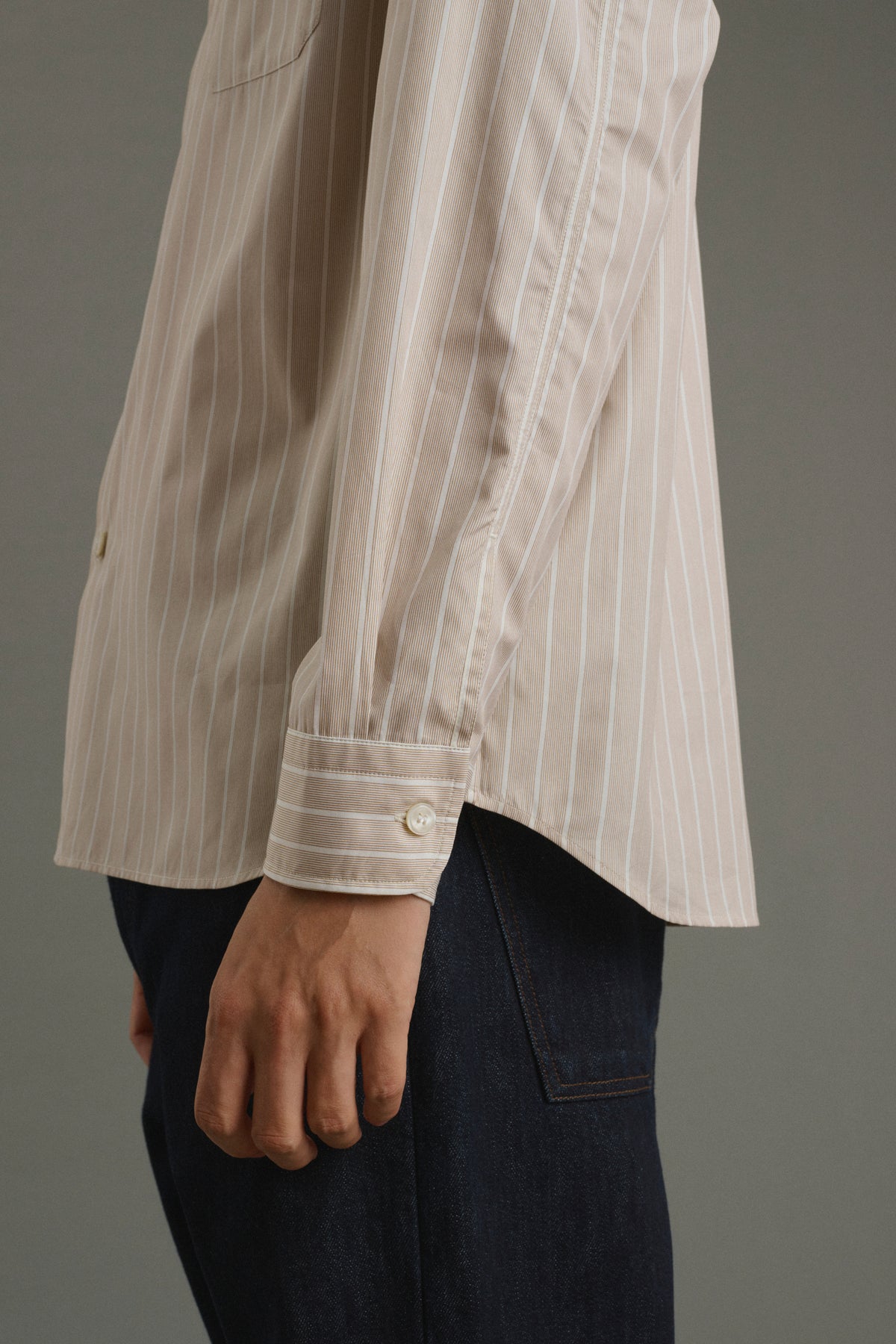 Chemise Glenn - Noisette/Écru - Coton - Homme