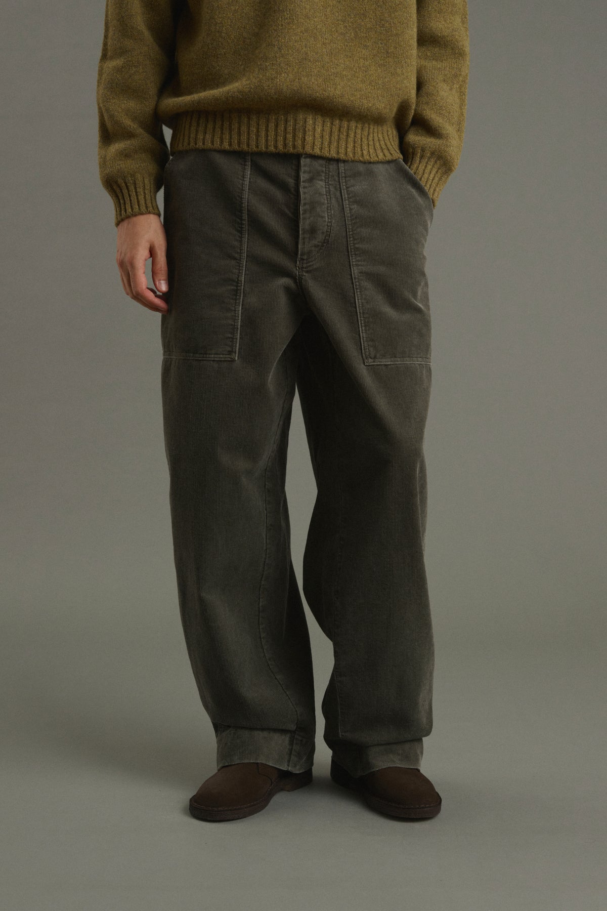 Pantaloni Kurtis - Grigio verde - Cotone - Uomo vue 3