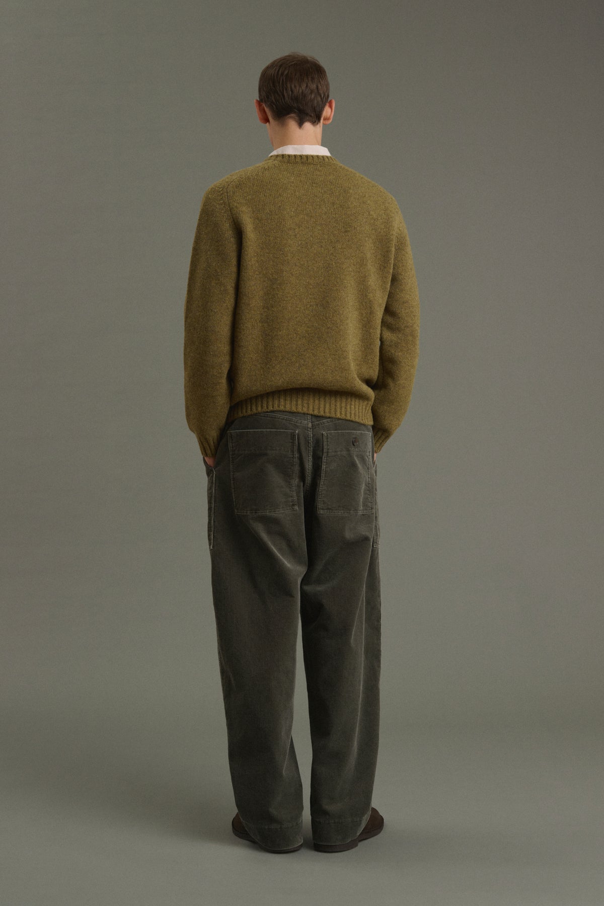 Pull Isamu - Kaki Chiné - Laine - Homme vue 3