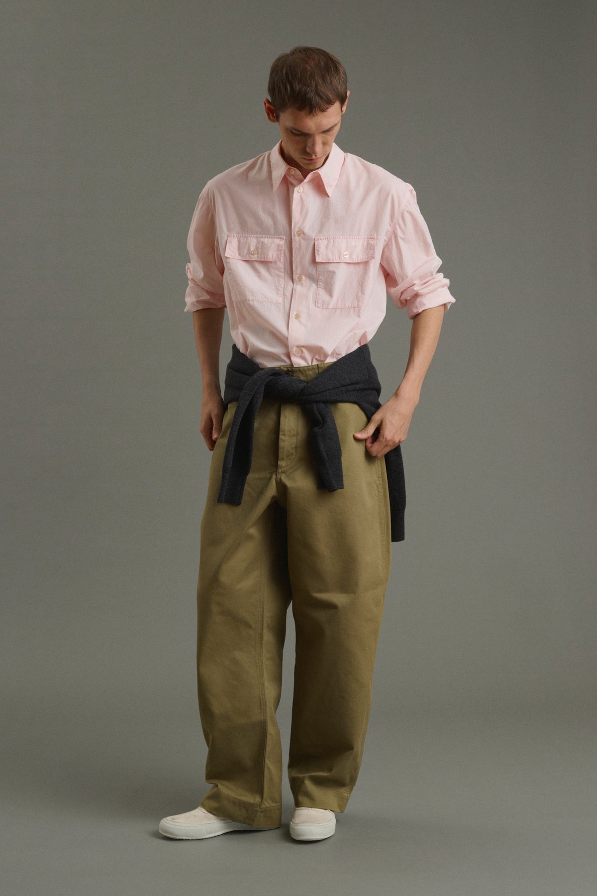 Chemise Isaac - Rose Pâle - Coton - Homme vue 3