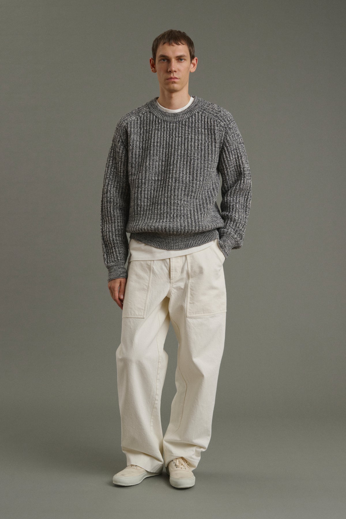 Maglione Osma - Ecrù/Antracite - Lana - Uomo vue 3