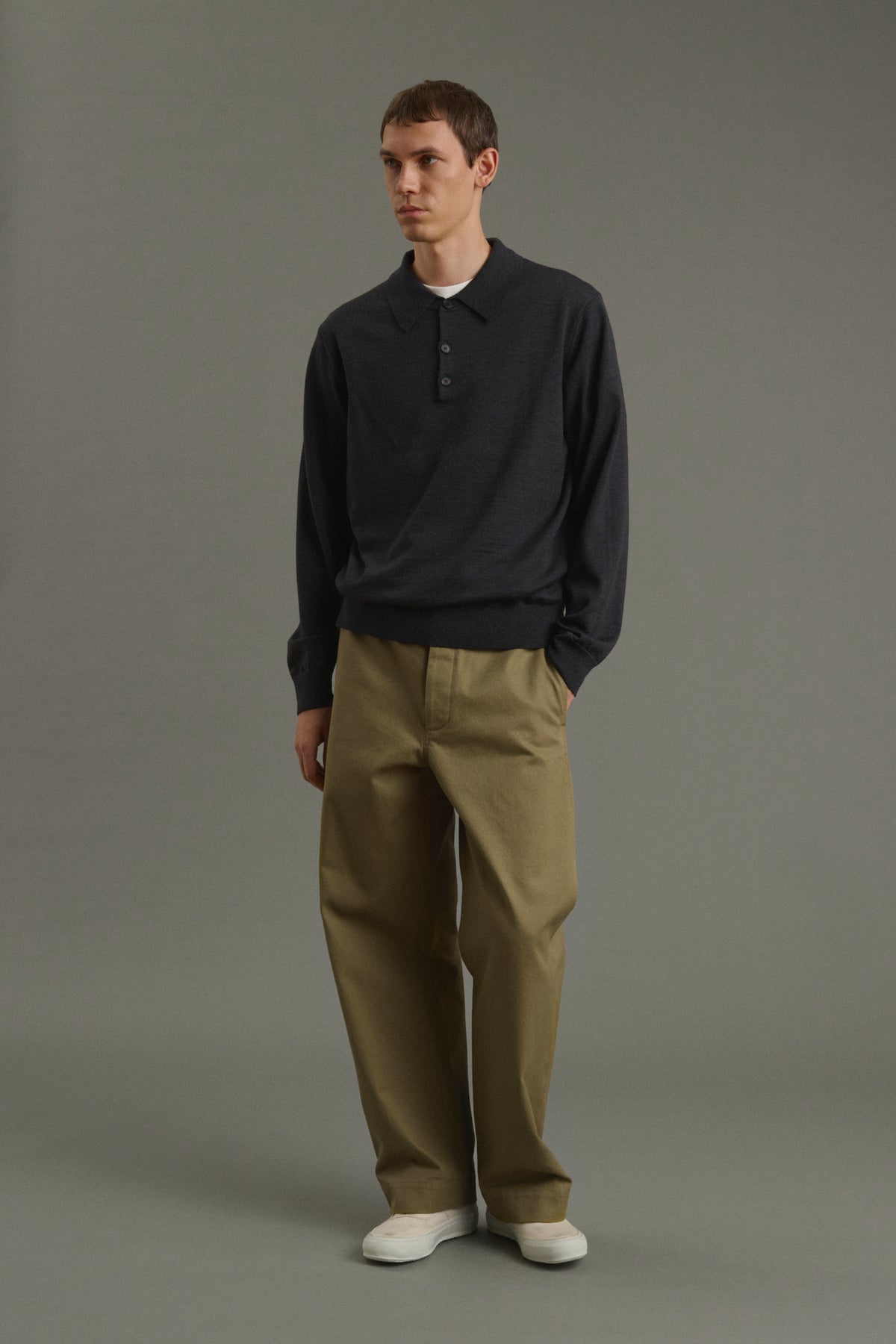 Maglione Etienne - Grigio antracite - Lana merino - Uomo