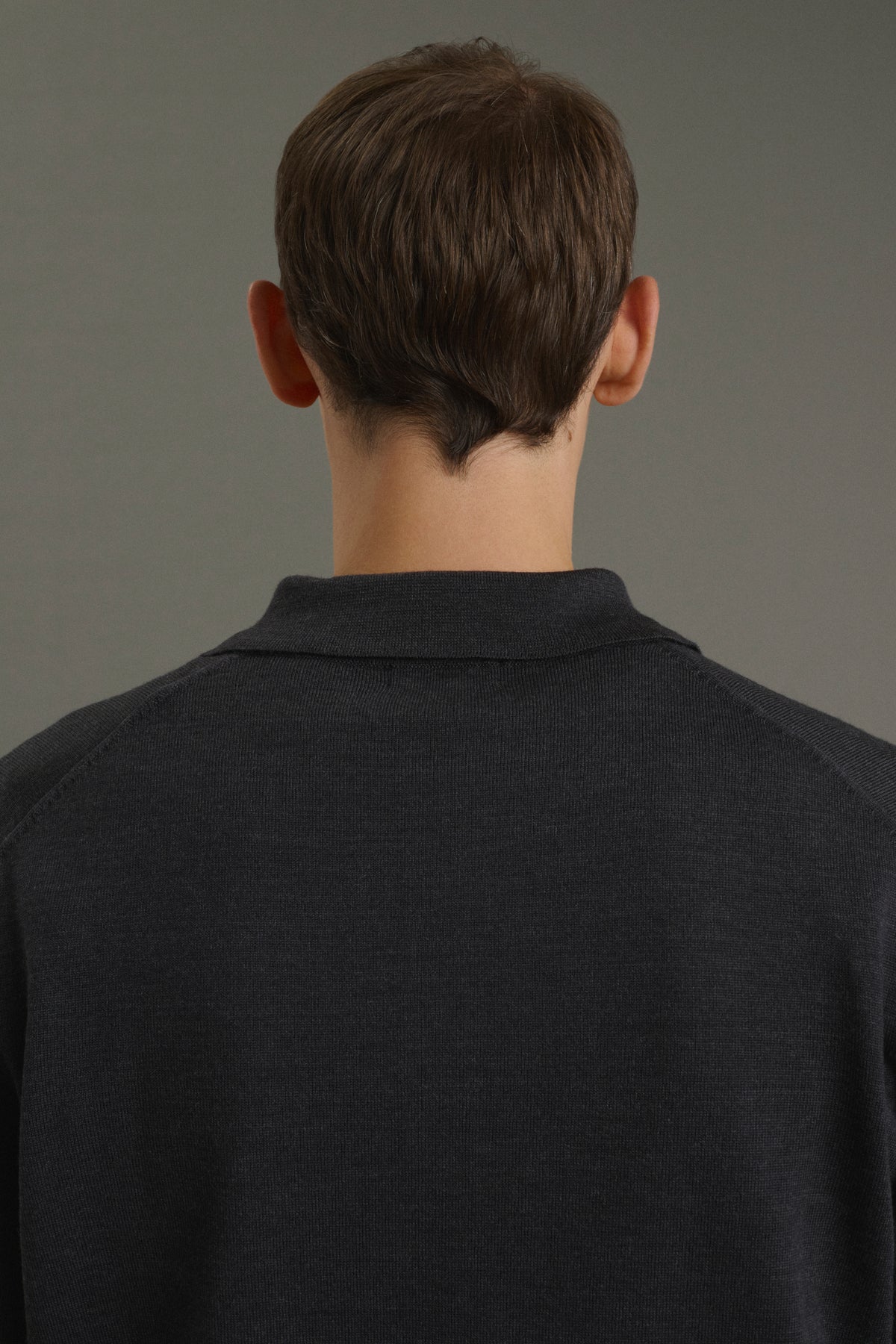 Maglione Etienne - Grigio antracite - Lana merino - Uomo vue 5