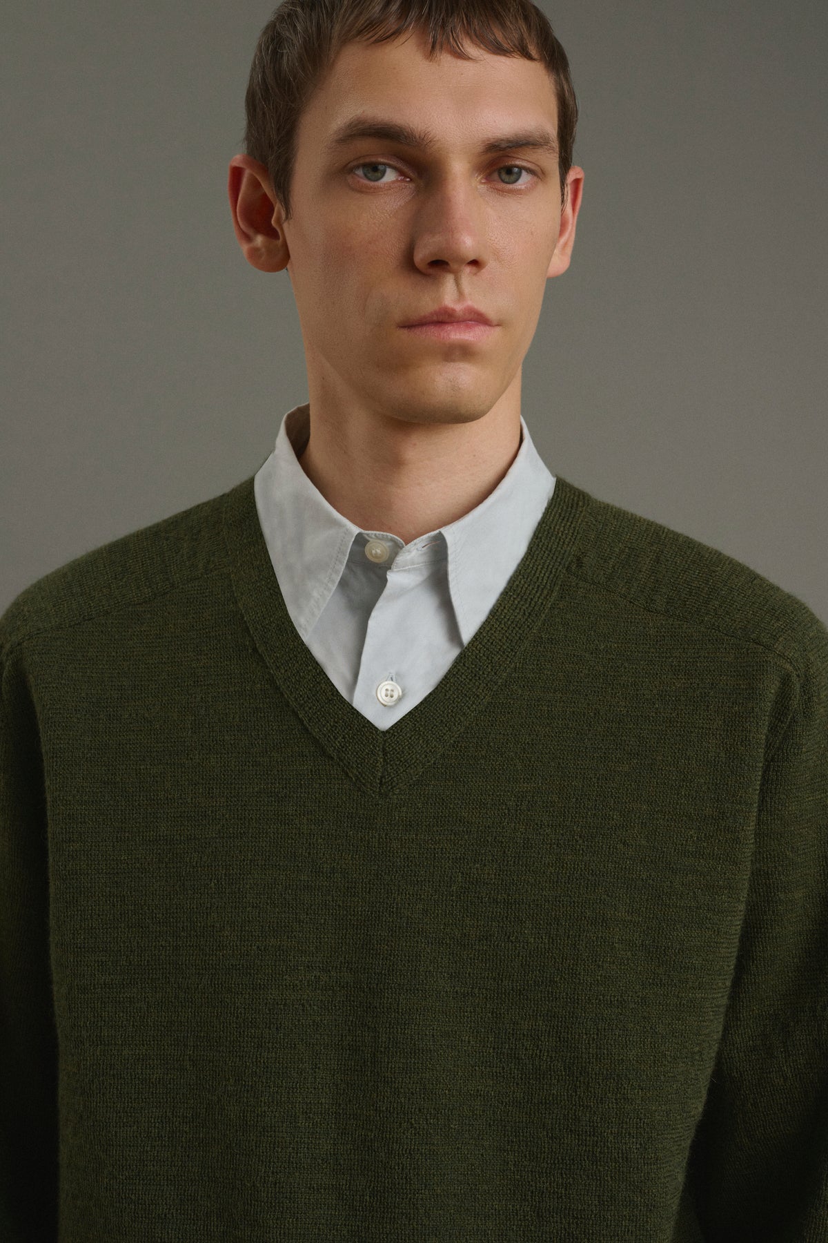 Pull Themo - Vert Foncé - Laine - Homme
