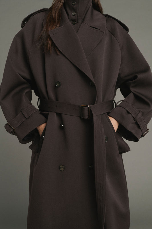 Manteau Lazare - Ébène - Laine - Femme