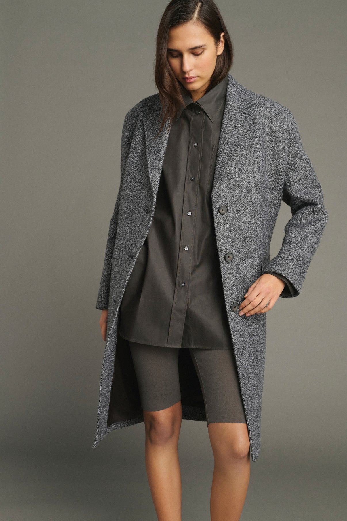 Cappotto Leon - Grigio/Nero - Lana - Donna vue 2