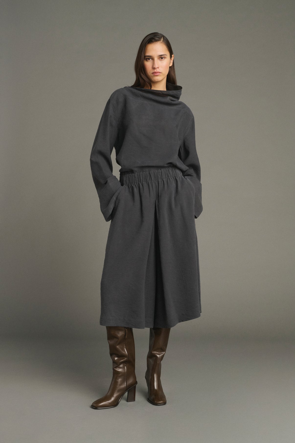 Bermuda Lexie - Grigio Antracite - Seta - Donna vue 1