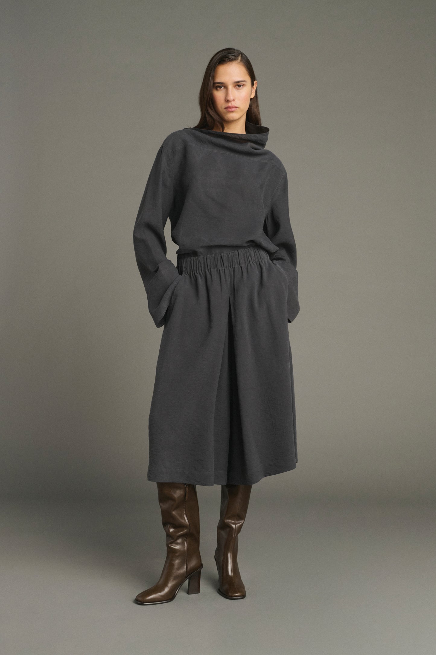 Bermuda Lexie - Grigio Antracite - Seta - Donna