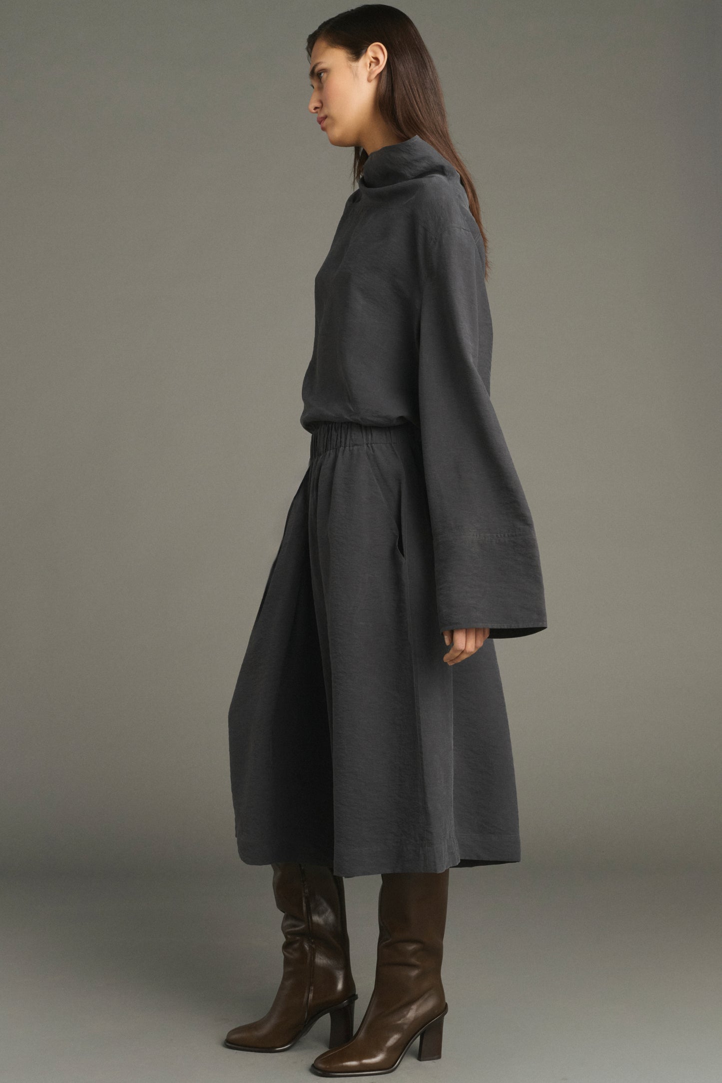 Blouse Laila - Gris Anthracite - Soie - Femme