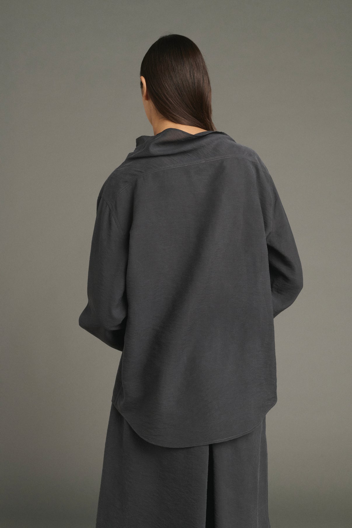 Blouse Laila - Gris Anthracite - Soie - Femme vue 2